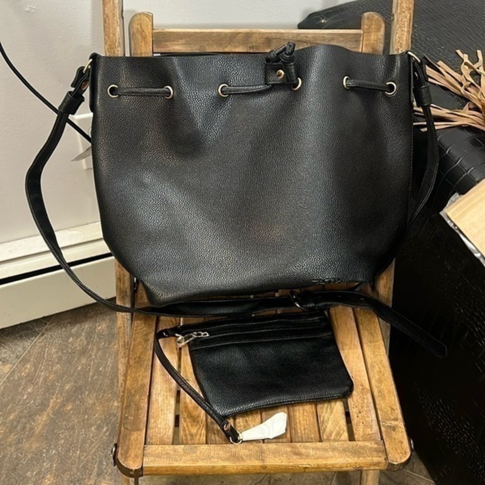 Bella Russo, black bag, NWT with clutch included